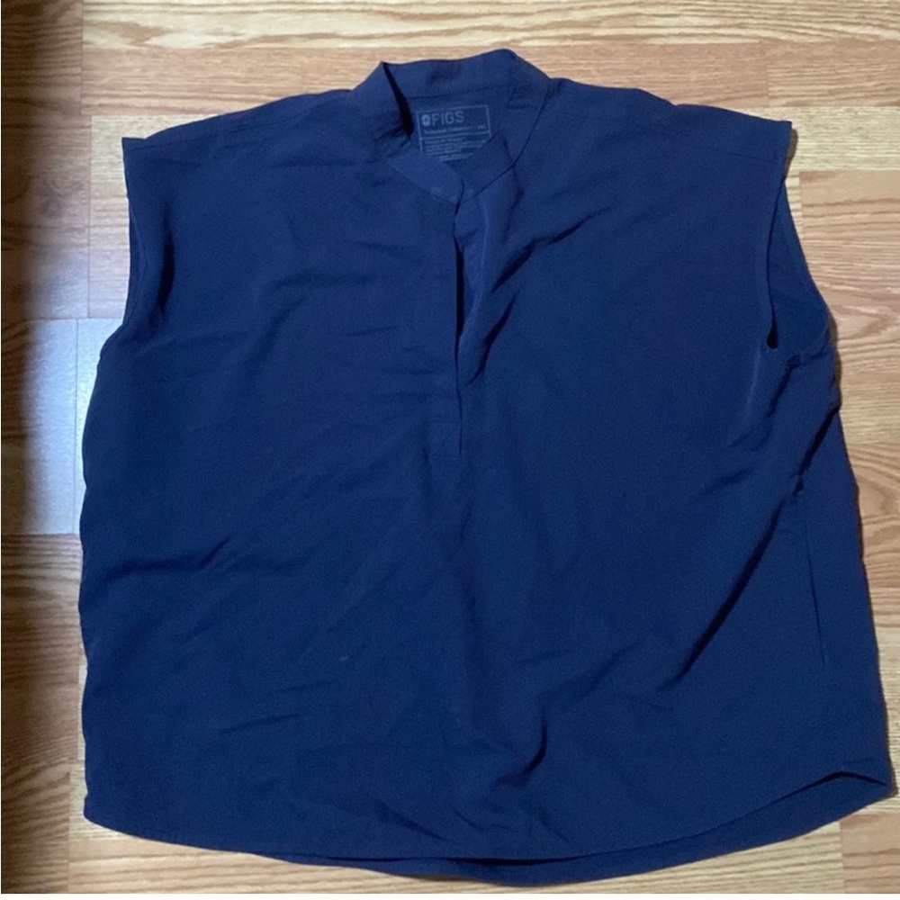 rafaela space navy scrub top figs